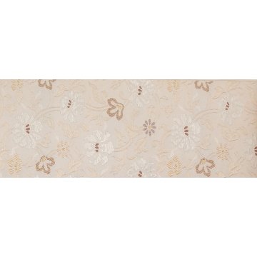 ＜お仕立て代込＞織楽浅野（しょくらくあさの）「唐草古渡文」九寸名古屋帯 象牙色（明るい灰みのベージュ系）の画像