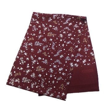 和小物さくら 帯揚げ 友禅三枚型 新・松竹梅散らし 葡萄色にシャンパンゴールド（黄色味の銀）＜即日発送可＞の画像