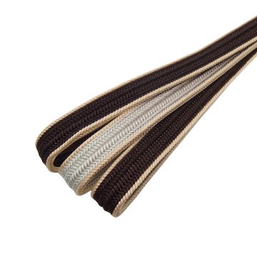 和小物さくら 帯締め 綾竹双葉ぼかし切替 珈琲色から白花色ぼかし 切房 ＜即日発送可＞の画像