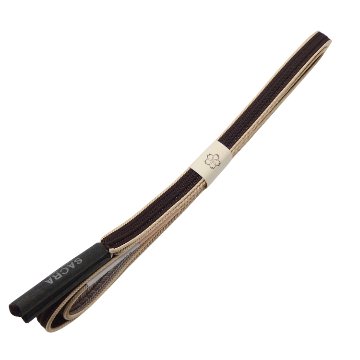 和小物さくら 帯締め 綾竹双葉ぼかし切替 珈琲色から白花色ぼかし 切房 ＜即日発送可＞の画像