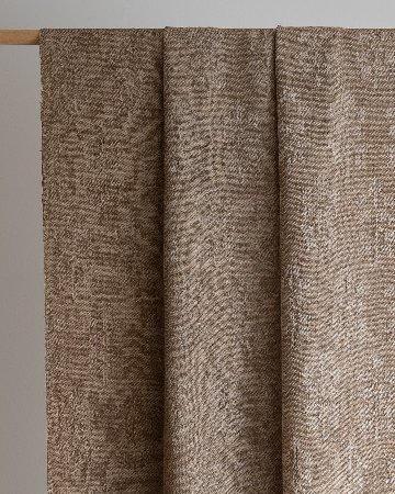 吉野綾 「ダマスク織の大判ショール(ストール)  × ベルフラワー文様」草木染 茶鼠色の画像