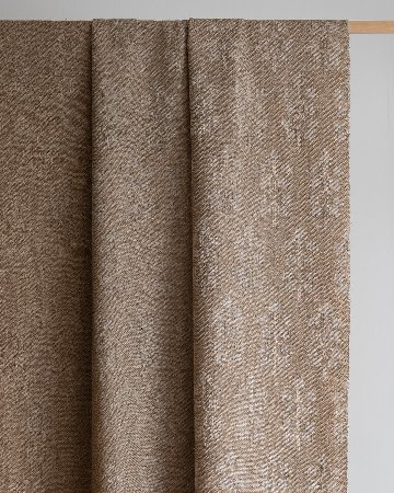 吉野綾 「ダマスク織の大判ショール(ストール)  × ベルフラワー文様」草木染 茶鼠色の画像