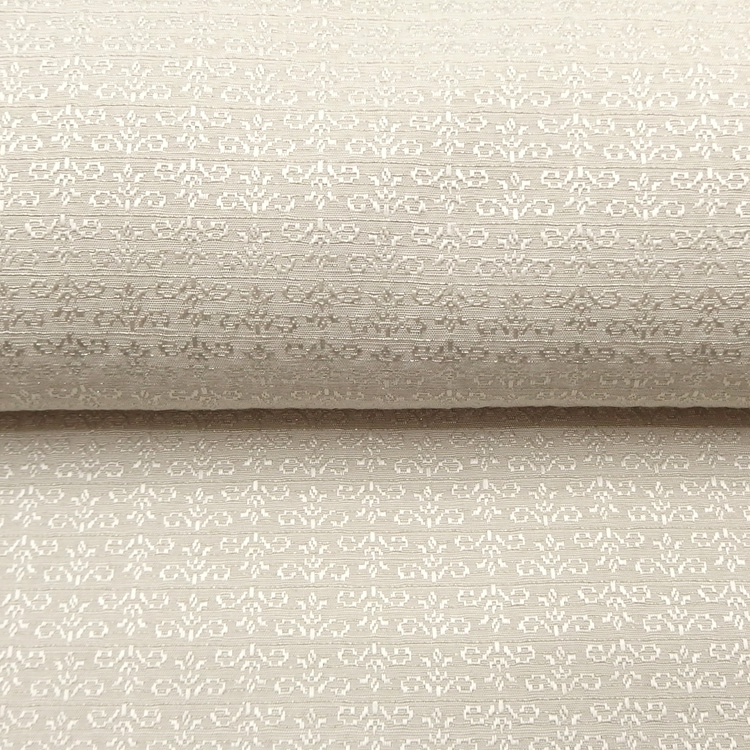 京都丹後の機屋×千成堂着物店 一点もの帯揚げ 「唐草×銀節糸」 絹鼠×銀＜即日発送可＞ の画像