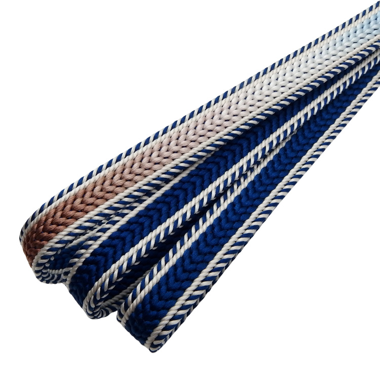 和小物さくら 帯締め 綾竹耳縞暈し48玉 切房 紺青色から茶色＜即日発送可＞の画像