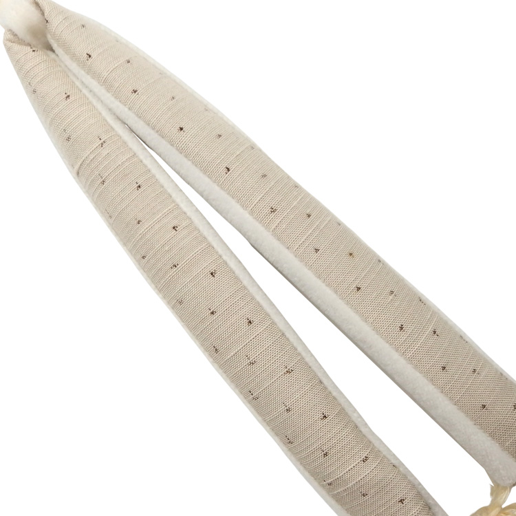 千成堂着物店 「草木染紬の十字絣（蚊絣）裂」 鼻緒 生成に焦茶の画像