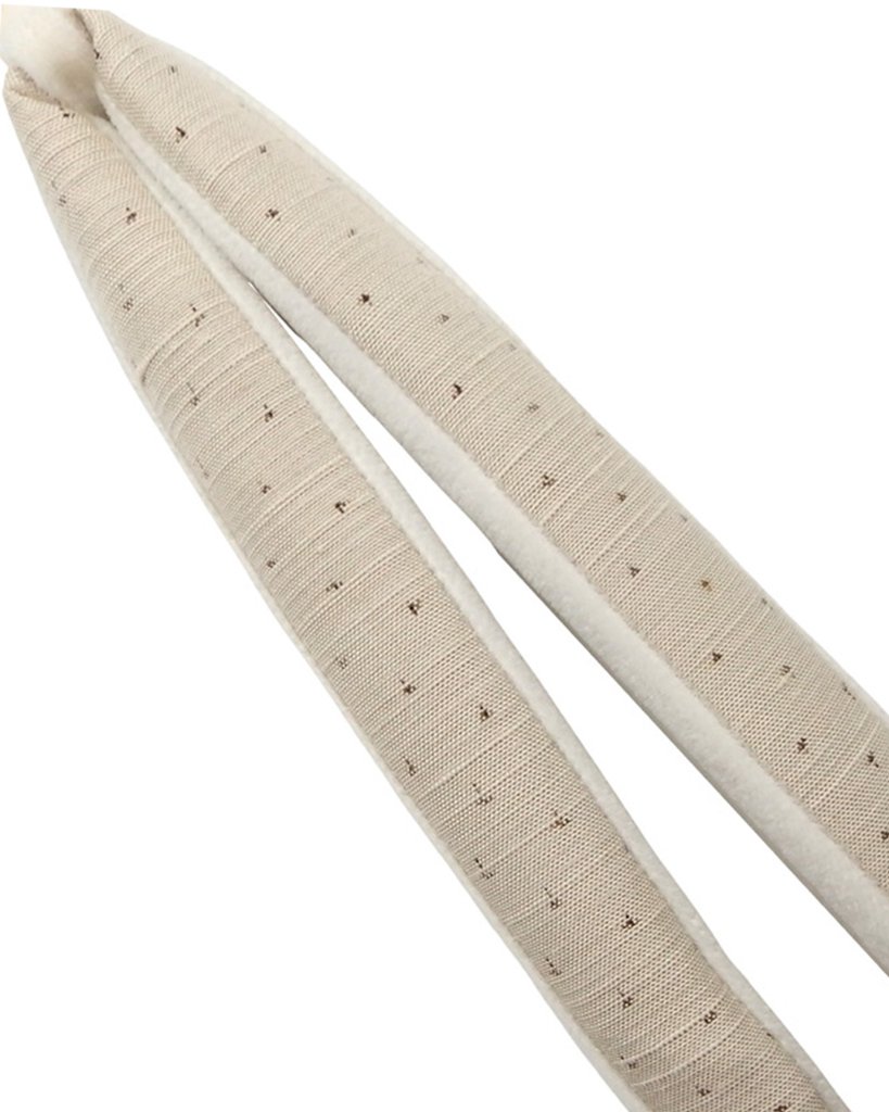 千成堂着物店 「草木染紬の十字絣（蚊絣）裂」 鼻緒 生成に焦茶の画像