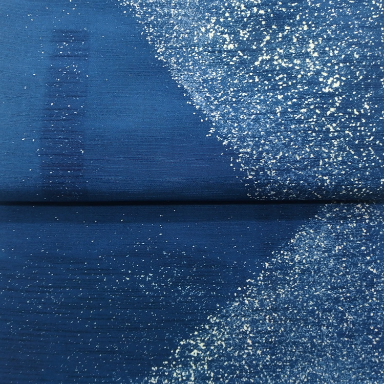 佐藤碧 「Capture the gleam 三部作より"晩"」紬の帯揚げ 紺（濃藍系）の画像