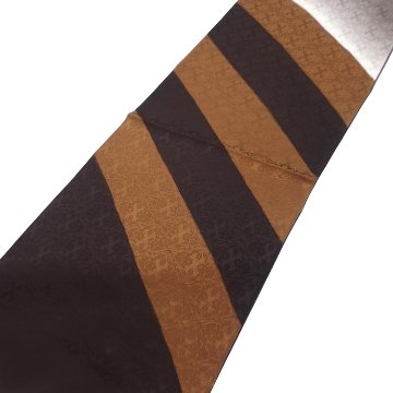ワタマサ 帯揚げ 「coffee（コーヒー） 」 焦げ茶ぼかしと焦香＜即日発送可＞の画像