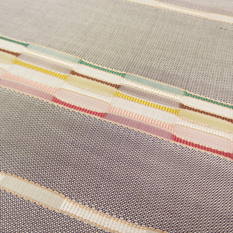 藤山千春 「草木染手織物 吉野間道」 九寸名古屋帯 灰茶系＜お仕立て代込＞の画像