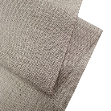 ＜お仕立て代込＞奥順「夏結城 網代 (石下結城紬)・広幅」着尺 茶鼠色の画像