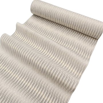 奥順「石下結城縮 経絣 (結城紬)」着尺 生成に灰練色＜お仕立て代込＞の画像