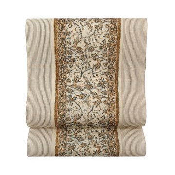 お仕立て代込＞藤娘きぬたや 「総絞りの帯」 九寸名古屋帯 染め帯 灰