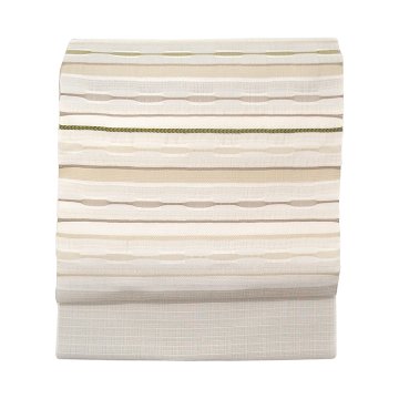 有松鳴海絞 「折縫い・竜巻絞り×博多織」 八寸名古屋帯 オールシーズン