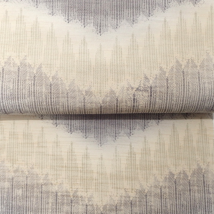 和小物さくら 帯揚げ 紬地杉木立波暈し 灰白色から薄鼠＜即日発送可＞の画像