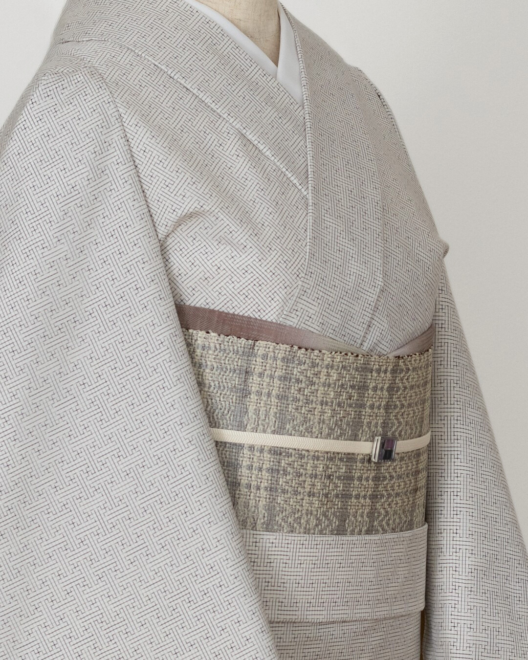 和小物さくら 帯揚げ 紬地杉木立波暈し 錆色から練色＜即日発送可＞の画像