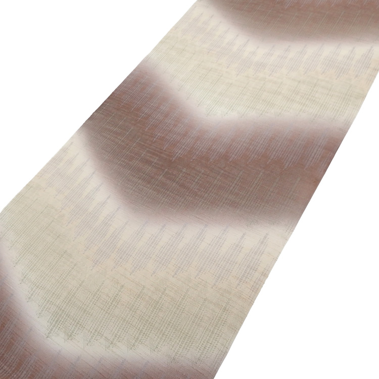 和小物さくら 帯揚げ 紬地杉木立波暈し 錆色から練色＜即日発送可＞の画像