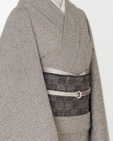 和小物さくら 帯揚げ 紬地杉木立波暈し 錆色から練色＜即日発送可＞の画像