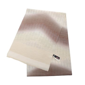 和小物さくら 帯揚げ 紬地杉木立波暈し 錆色から練色＜即日発送可＞の画像