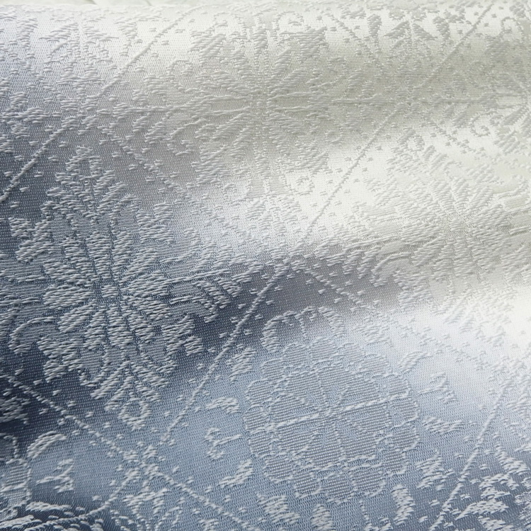 和小物さくら 帯揚げ 華紋格子斜めぼかし 鉄御納戸と白緑と白黄＜即日発送可＞の画像