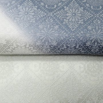 和小物さくら 帯揚げ 華紋格子斜めぼかし 鉄御納戸と白緑と白黄＜即日発送可＞の画像