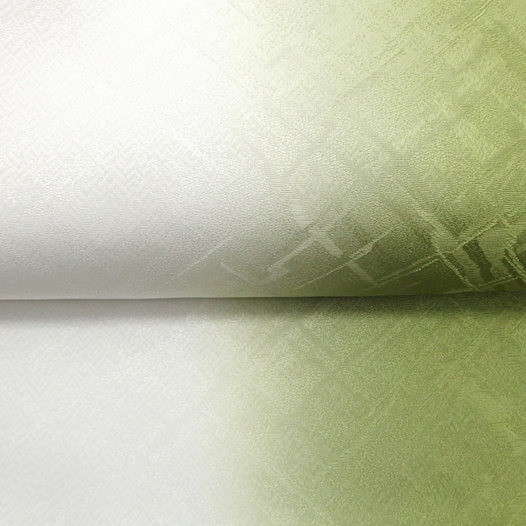 千成堂セレクト 帯揚げ 丹後ぼかし 山葵色と白 ＜即日発送可＞の画像