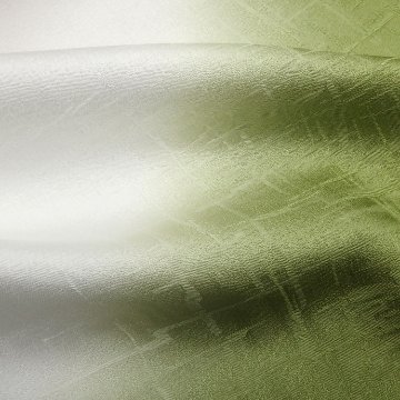 千成堂セレクト 帯揚げ 丹後ぼかし 山葵色と白 ＜即日発送可＞の画像
