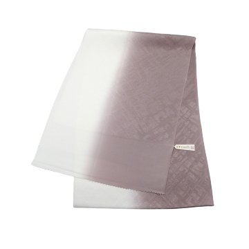 千成堂セレクト 帯揚げ 丹後ぼかし 薄鼠と白 ＜即日発送可＞の画像