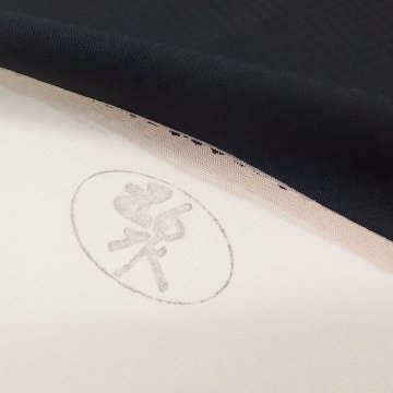 松寿苑「雪持柳」九寸名古屋帯 染め帯 墨黒＜お仕立て代込＞の画像