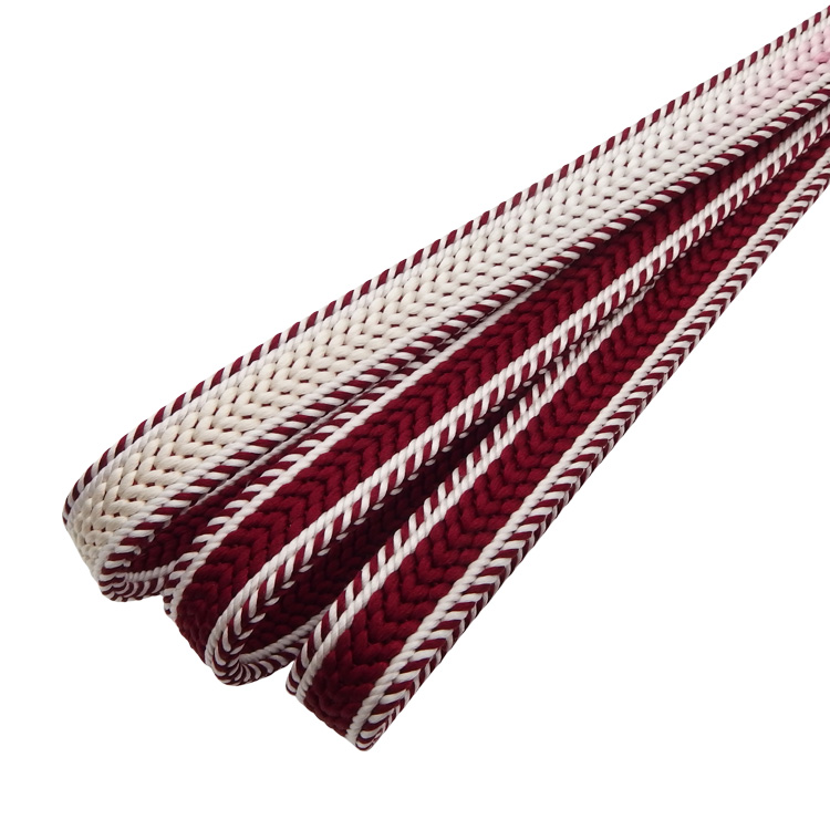 和小物さくら 帯締め 綾竹耳縞暈し48玉 切房 濃紅から胡粉色＜即日発送可＞の画像