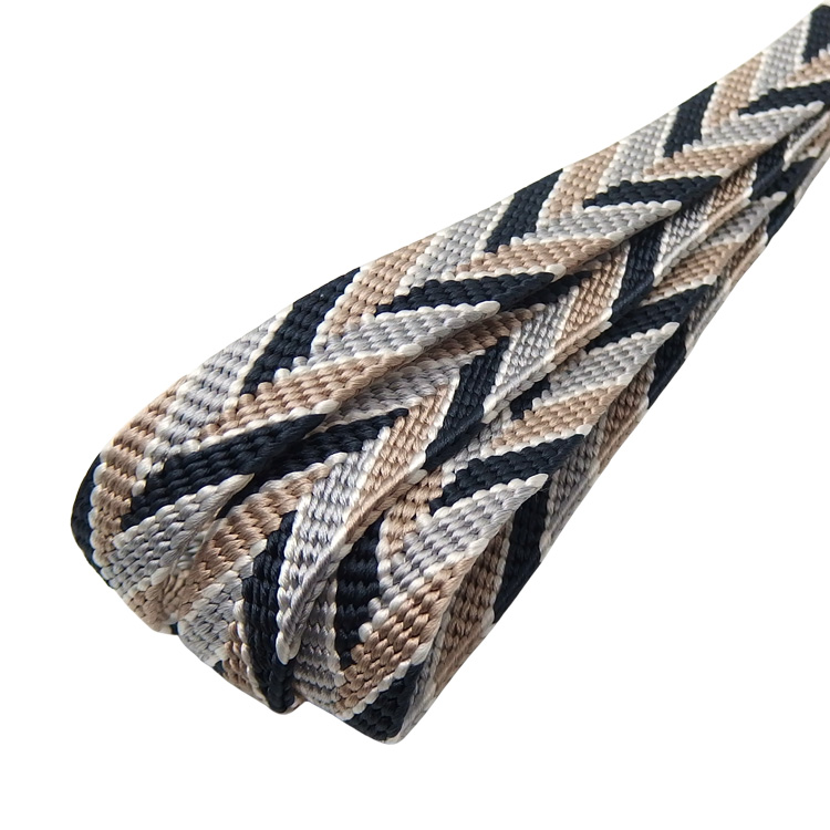 千成堂セレクト 帯締め 笹波三色木の葉  黒緑と白鼠と亜麻色 ＜即日発送可＞ の画像