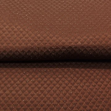 京都丹後の機屋×千成堂着物店 一点もの帯揚げ 「鱗×銀節糸」 錆色×銀＜即日発送可＞ の画像