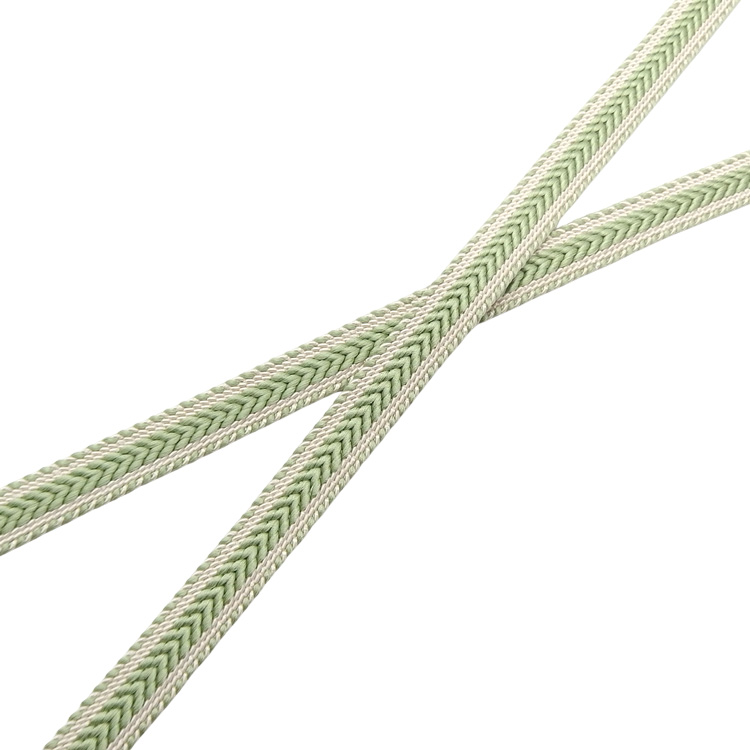 中村航太（中村正）「矢羽根」 手組綾竹二十玉 撚り房 夏帯締め・単衣にも 白緑と白よごし＜即日発送可＞の画像