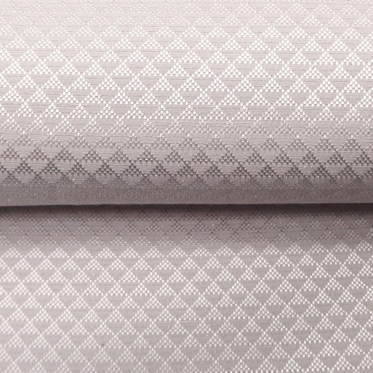 京都丹後の機屋×千成堂着物店 一点もの帯揚げ 「鱗×銀節糸」 薄灰桜色×銀＜即日発送可＞ の画像