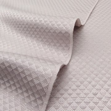 京都丹後の機屋×千成堂着物店 一点もの帯揚げ 「鱗×銀節糸」 薄灰桜色×銀＜即日発送可＞ の画像