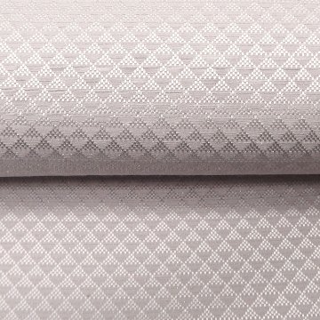 京都丹後の機屋×千成堂着物店 一点もの帯揚げ 「鱗×銀節糸」 薄灰桜色×銀＜即日発送可＞ の画像