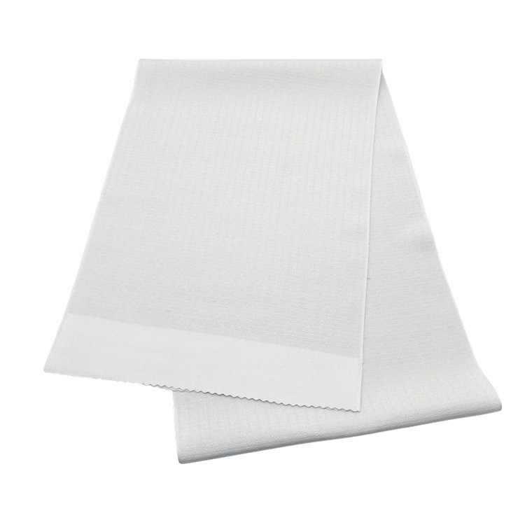 京都丹後の機屋×千成堂着物店 一点もの帯揚げ 「唐草×銀節糸」 白鼠×銀＜即日発送可＞ の画像