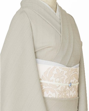 千成堂着物店 一点もの帯揚げ 「藍白 × 紬糸入り」＜即日発送可＞ の画像