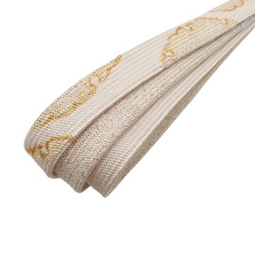 渡敬 帯締め 高麗片胴雪輪撚房 白よごし・金糸＜即日発送可＞の画像