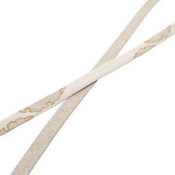 渡敬 帯締め 高麗片胴雪輪撚房 白よごし・金糸＜即日発送可＞の画像