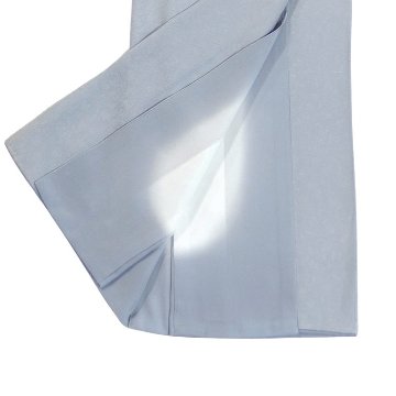 ＜袷・仕立て上がり＞丹後の機屋×千成堂着物店「伊予生糸の色無地」灰青 ＜Mサイズ・身長155〜165cm・即日発送可＞の画像