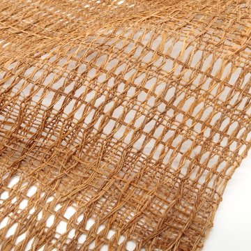 羽越しな布「総捩り」八寸名古屋帯 生成色 夏帯〜単衣帯＜お仕立て代込＞の画像