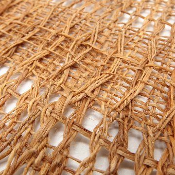 羽越しな布「総捩り」八寸名古屋帯 生成色 夏帯〜単衣帯＜お仕立て代込＞の画像