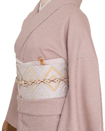 丹後の機屋×千成堂着物店「伊予生糸の色無地」灰桜 ＜袷・仕立て上がり・身長160〜170cm・即日発送可＞の画像