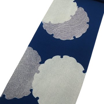 衿秀 帯揚げ 雪輪 縮緬 青藍 ＜即日発送可＞の画像