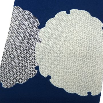 衿秀 帯揚げ 雪輪 縮緬 青藍 ＜即日発送可＞の画像