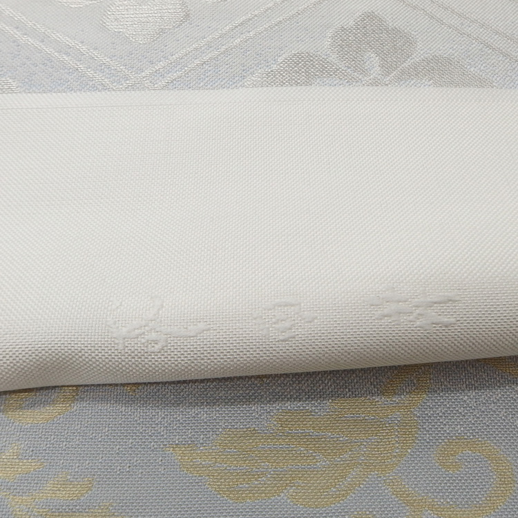 洛風林 「名物裂集」九寸名古屋帯 灰・銀鼠＜お仕立て代込＞の画像