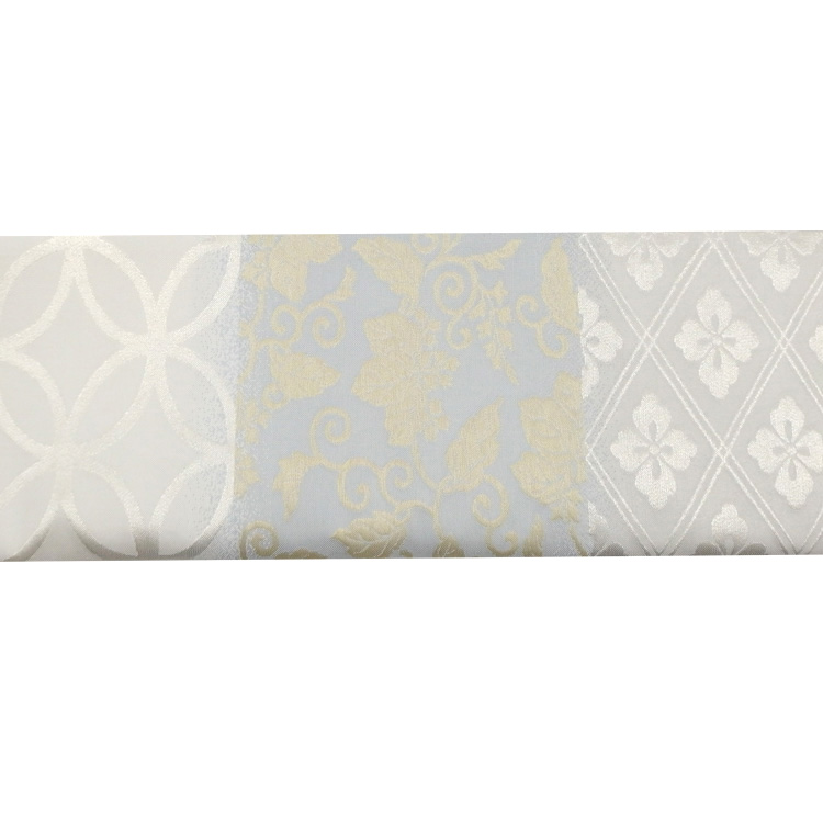 洛風林 「名物裂集」九寸名古屋帯 灰・銀鼠＜お仕立て代込＞の画像