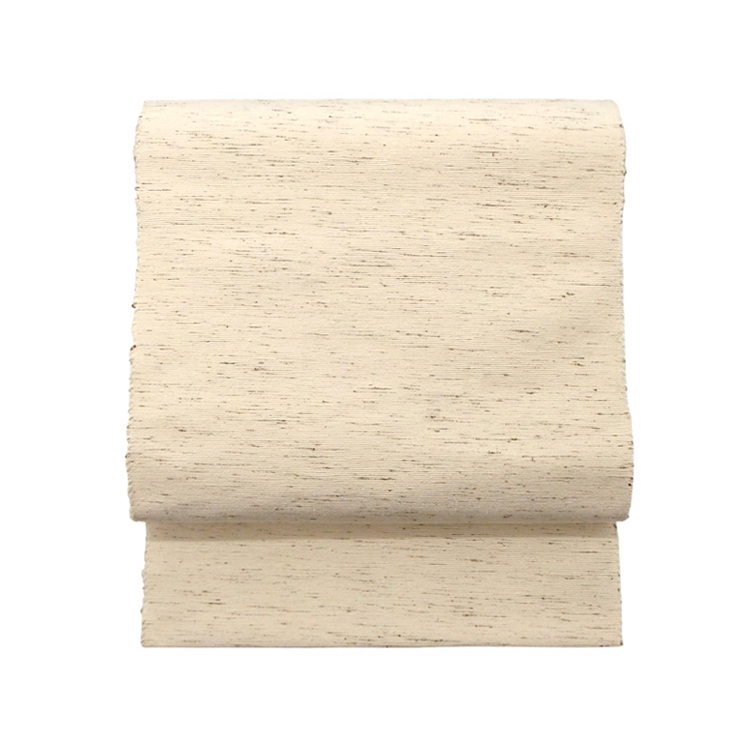 紅花の里工房 「ぜんまい八寸帯」 八寸名古屋帯 生成色＜お仕立て代込＞の画像