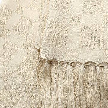 澤井織物「象牙色」千成堂別注 ストール（ショール）の画像