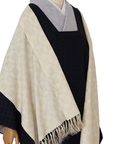 澤井織物「象牙色」千成堂別注 ストール（ショール）の画像